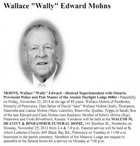 Wally Mohns Obituary